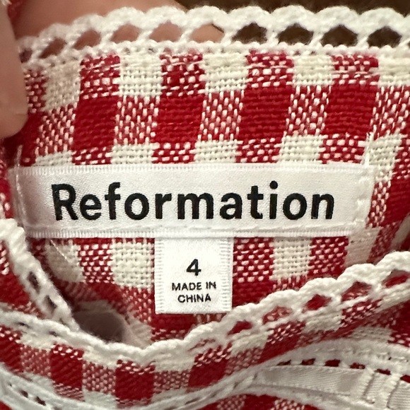 Reformation Gingham Women's Top - Picture 2 of 4